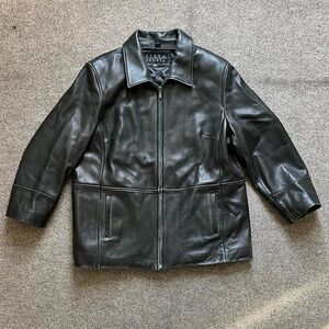 Vintage 90’s Siena Studio Black Leather Zip Up Jacket Womens Size XL